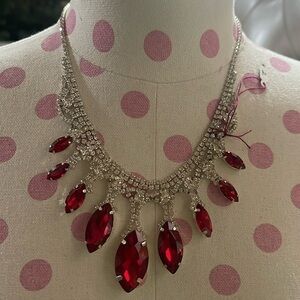 Red rhinestone necklace